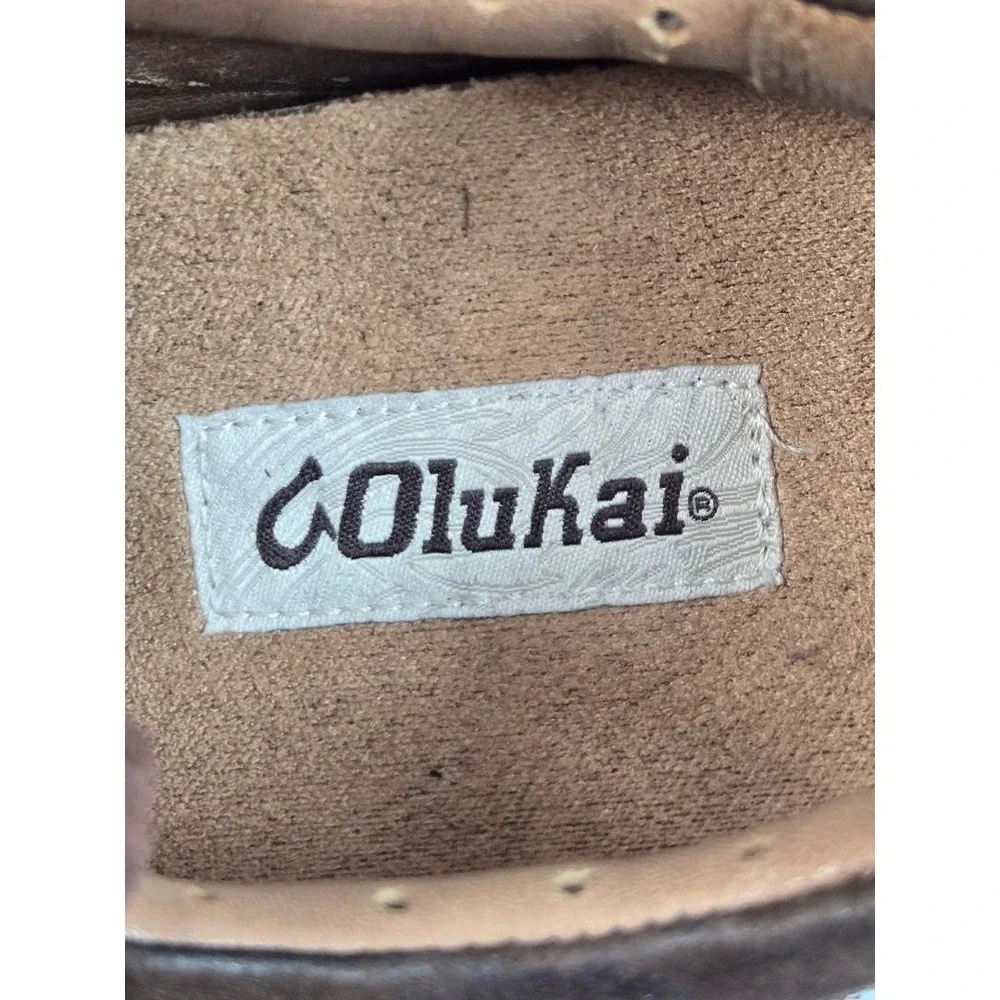 Men's‎ Olukai Leather Lace Up Brown Shoes Size 11 XW